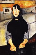 Amedeo Modigliani Young Woman of the People Spain oil painting artist